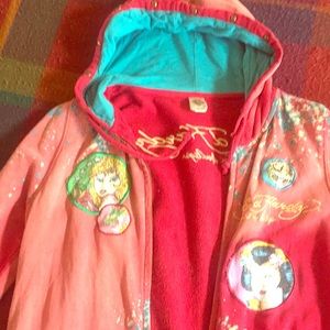 ed hardly red colorful hoodie